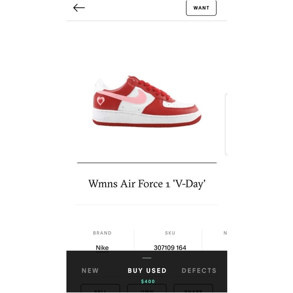 RARE Nike Air Force 1 V-Day Youth Sneakers - Picture 8 of 8